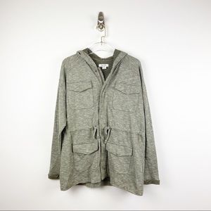 Lucky Brand Heather Green Zip-up Sweatshirt Jacket